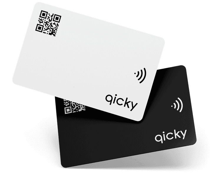 Qicky white and black NFC emdedded cards